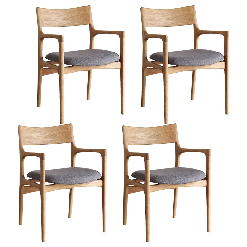 Silla de madera de fresno de estilo tradicional, sillones con respaldo abierto para cocina y comedor