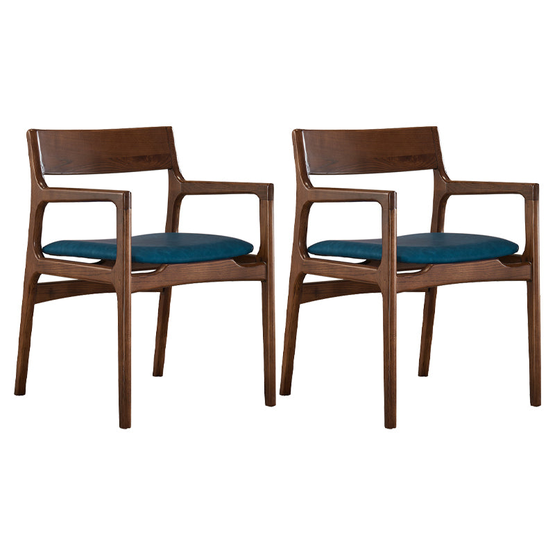 Silla de madera de fresno de estilo tradicional, sillones con respaldo abierto para cocina y comedor