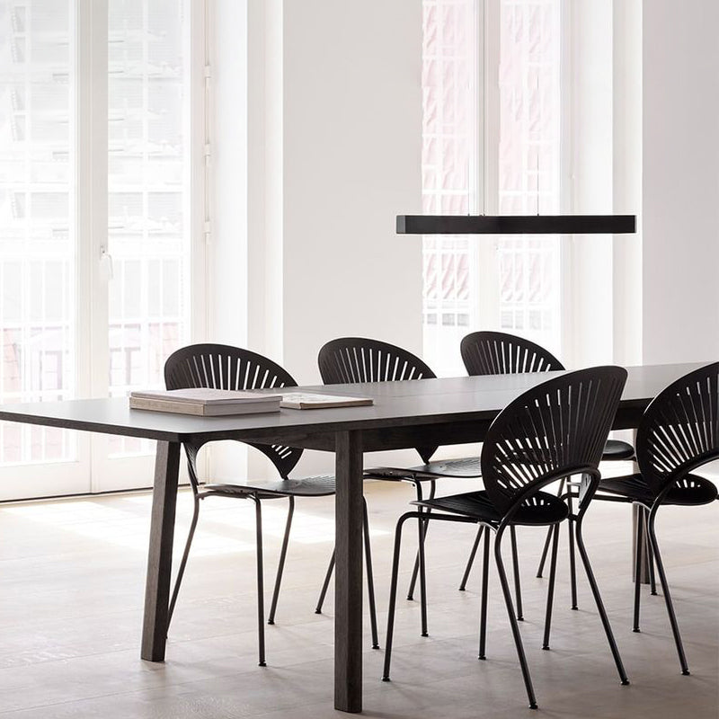 Sillas de metal de estilo industrial, silla lateral con respaldo abierto para comedor (juego de 2)