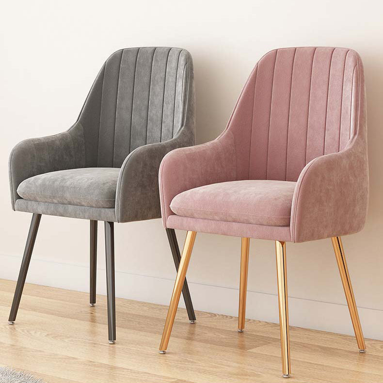 Silla de comedor tapizada de estilo escandinavo, silla de comedor individual con respaldo sólido para el hogar
