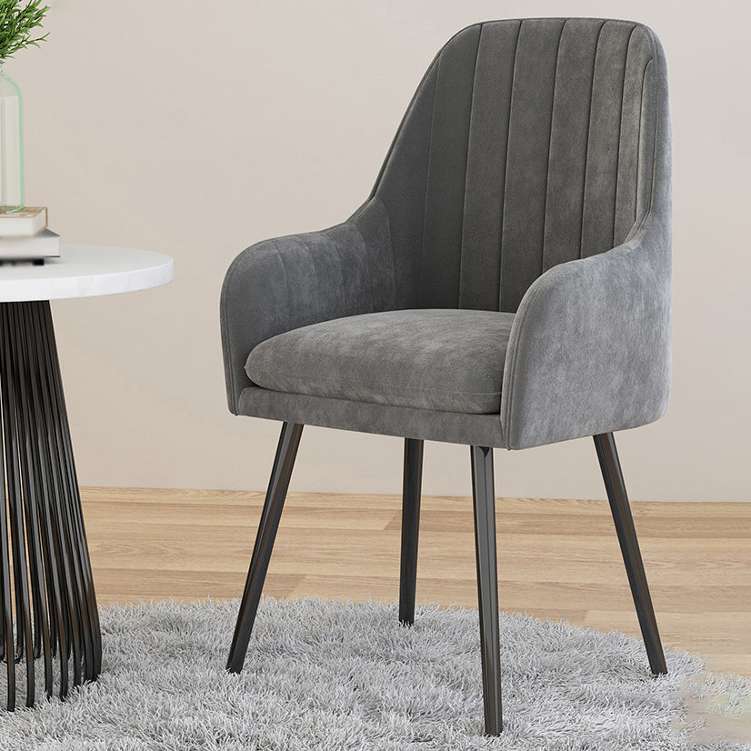 Chaise de salle à manger à bras rembourré de Style scandinave, chaise simple à dossier solide pour la maison