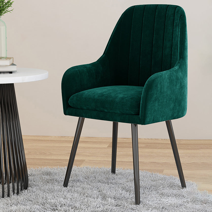 Chaise de salle à manger à bras rembourré de Style scandinave, chaise simple à dossier solide pour la maison