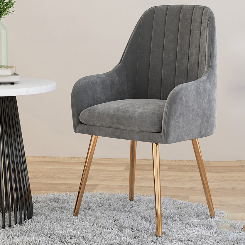 Silla de comedor tapizada de estilo escandinavo, silla de comedor individual con respaldo sólido para el hogar