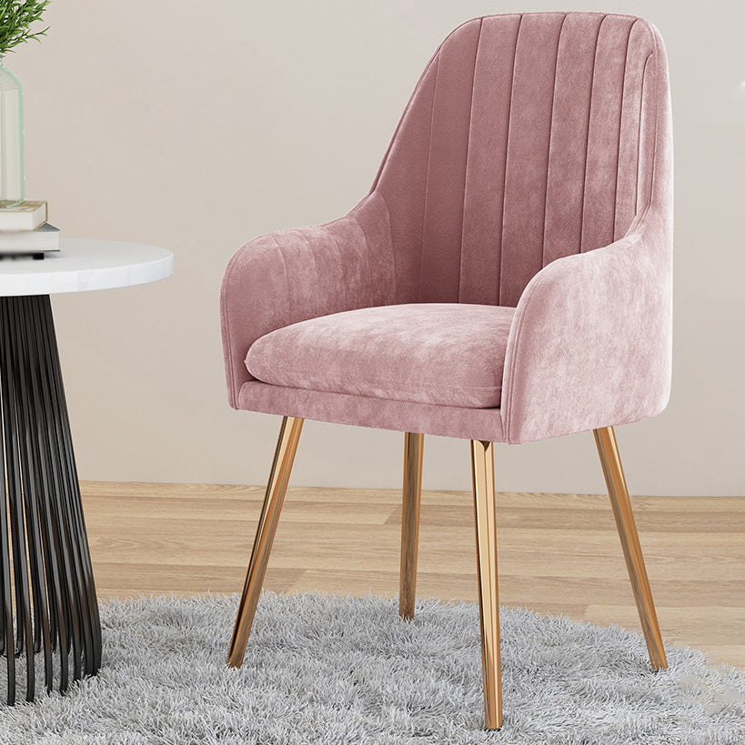 Silla de comedor tapizada de estilo escandinavo, silla de comedor individual con respaldo sólido para el hogar
