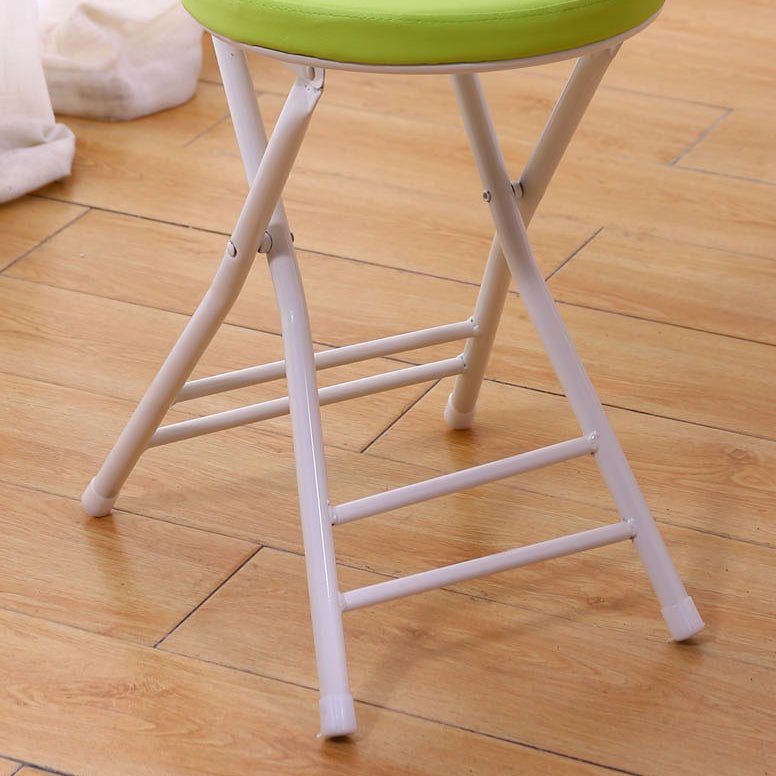 Silla de comedor plegable tapizada abierta industrial con acabado mate