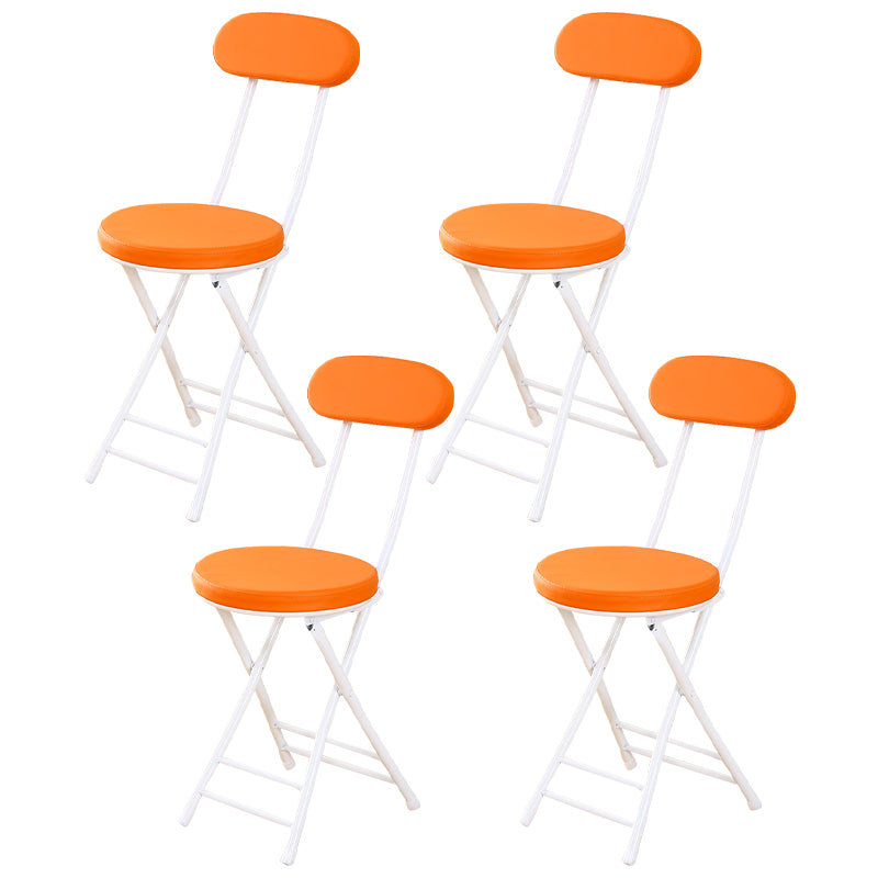 Silla de comedor plegable tapizada abierta industrial con acabado mate
