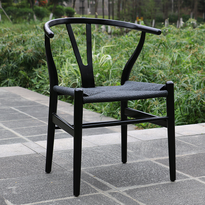 Chaise d'appoint de salle à manger scandinave, Wishbone naturel, pour usage domestique