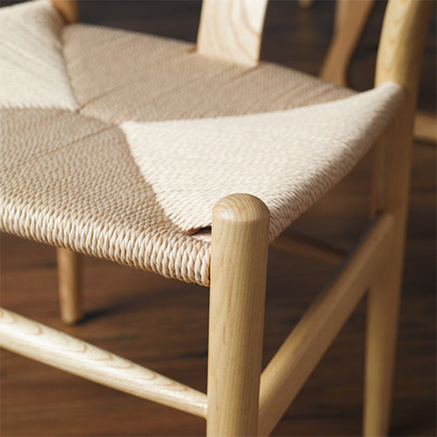 Silla auxiliar de comedor escandinava Silla auxiliar de comedor natural Wishbone para uso doméstico