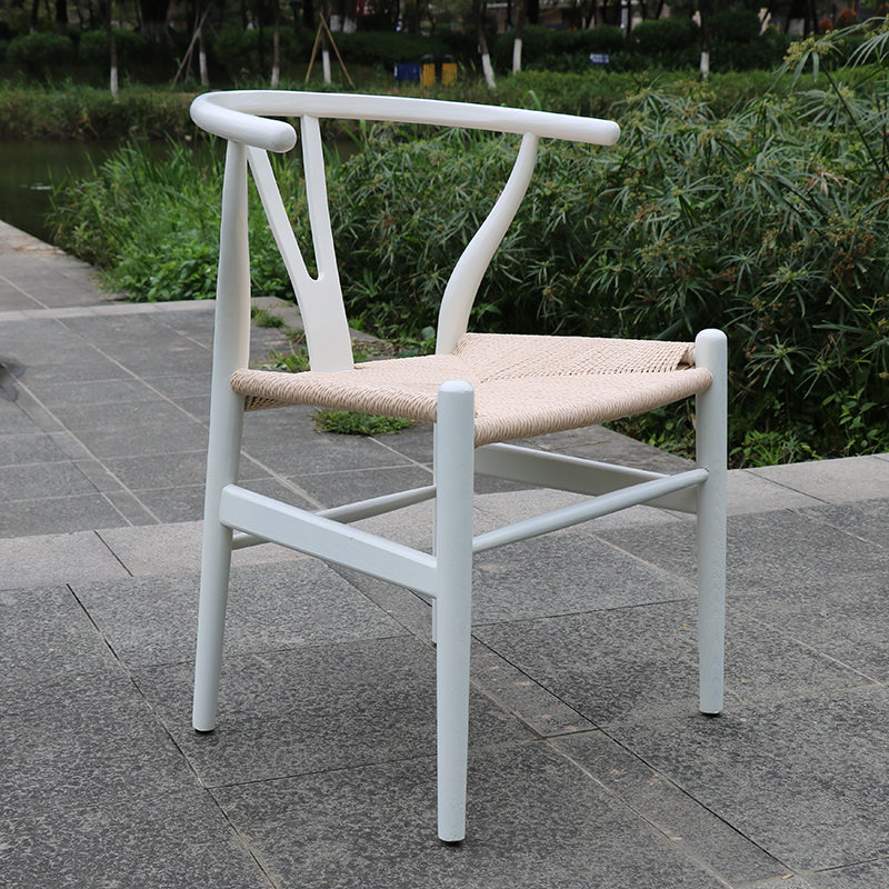 Silla auxiliar de comedor escandinava Silla auxiliar de comedor natural Wishbone para uso doméstico