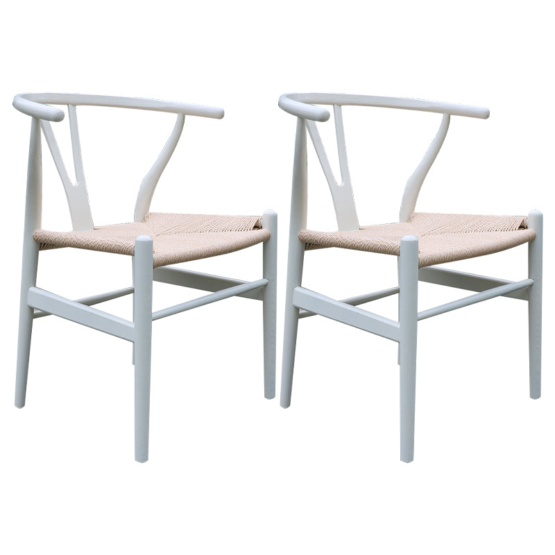 Silla auxiliar de comedor escandinava Silla auxiliar de comedor natural Wishbone para uso doméstico