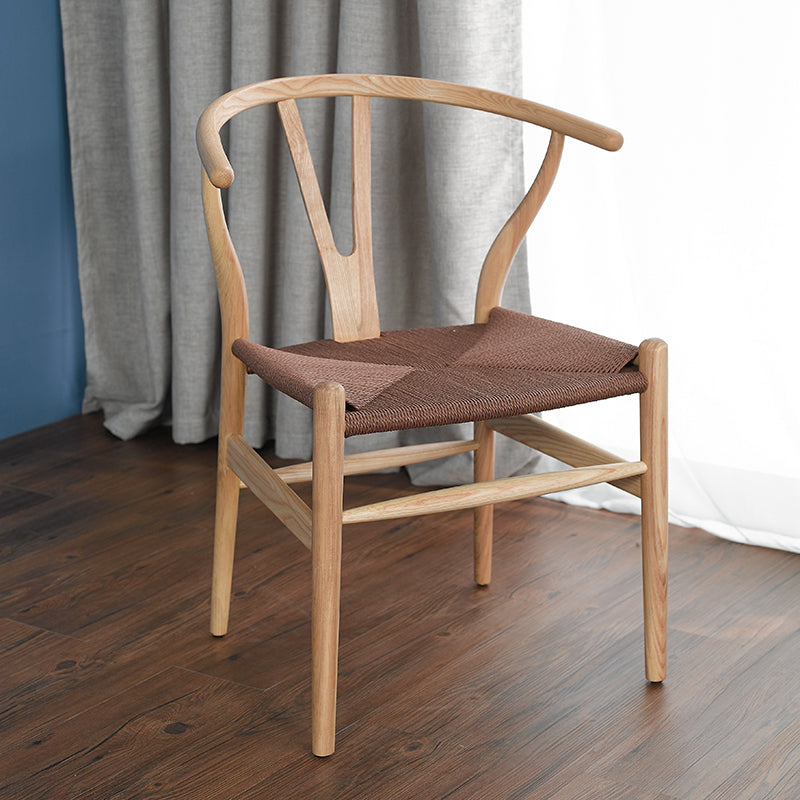 Silla auxiliar de comedor escandinava Silla auxiliar de comedor natural Wishbone para uso doméstico