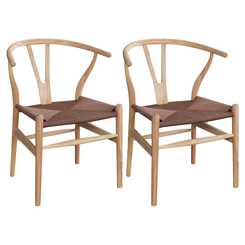 Silla auxiliar de comedor escandinava Silla auxiliar de comedor natural Wishbone para uso doméstico