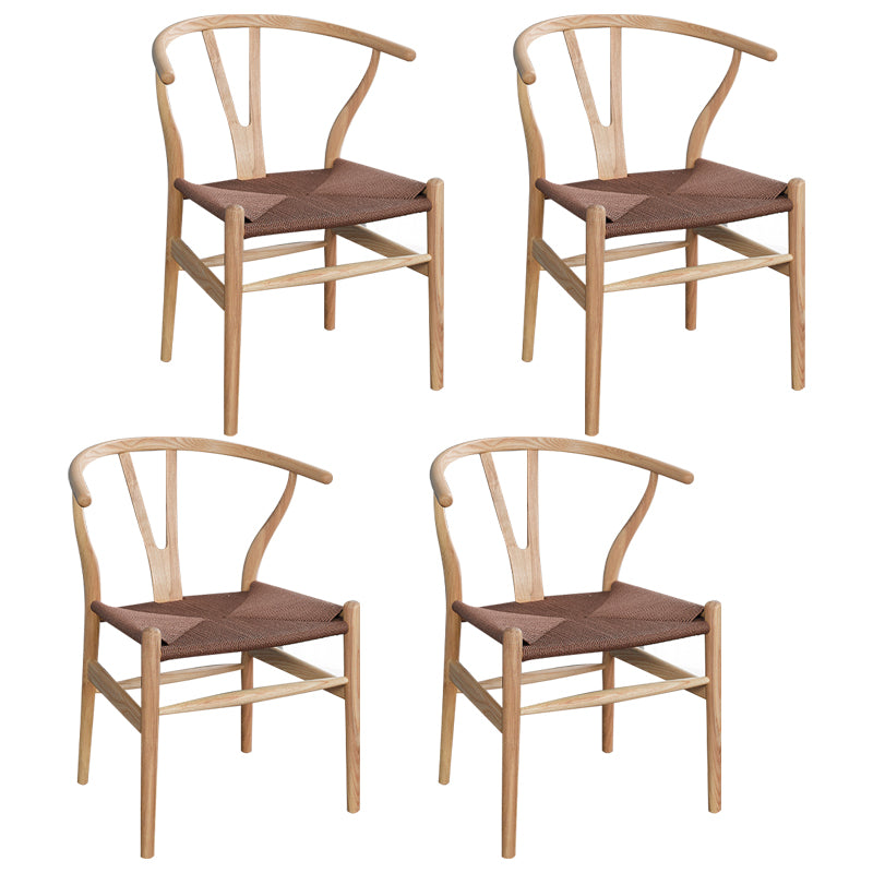 Silla auxiliar de comedor escandinava Silla auxiliar de comedor natural Wishbone para uso doméstico