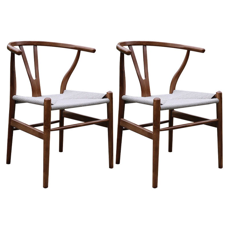 Silla auxiliar de comedor escandinava Silla auxiliar de comedor natural Wishbone para uso doméstico