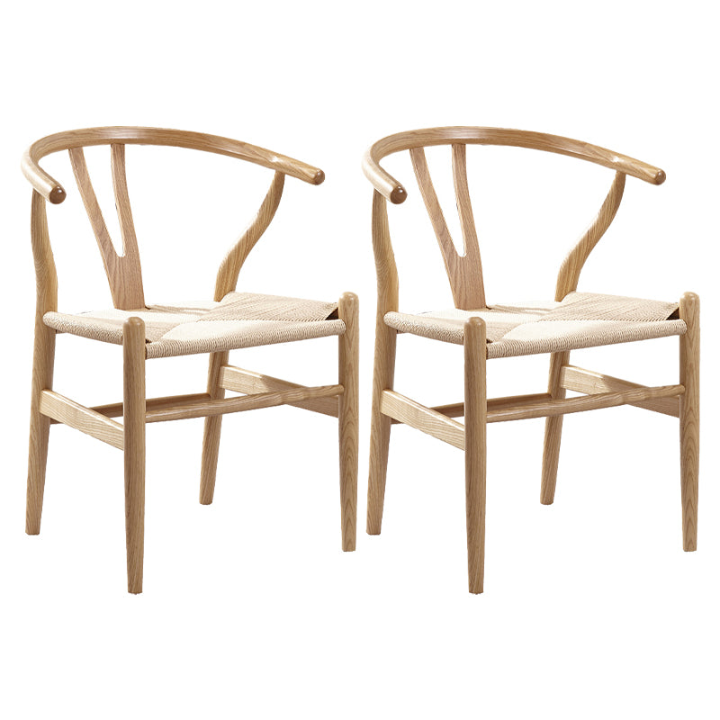 Silla auxiliar de comedor escandinava Silla auxiliar de comedor natural Wishbone para uso doméstico