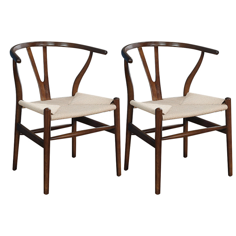 Silla auxiliar de comedor escandinava Silla auxiliar de comedor natural Wishbone para uso doméstico
