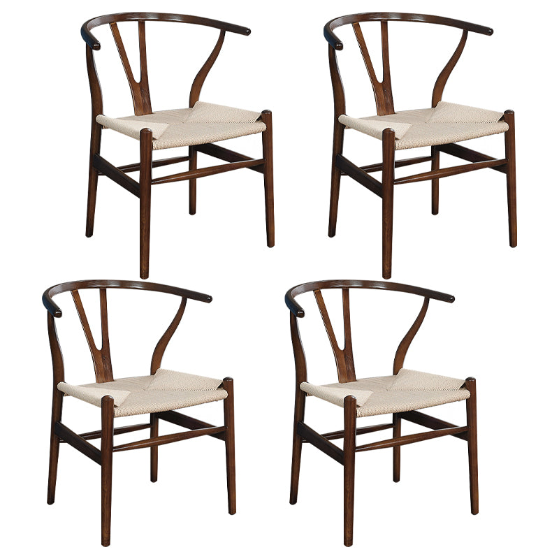 Silla auxiliar de comedor escandinava Silla auxiliar de comedor natural Wishbone para uso doméstico