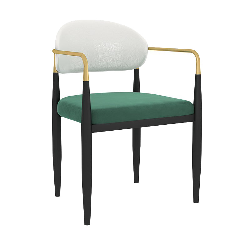 Fauteuil de salle à manger de style design, chaise de salle à manger à dossier ouvert, rembourrée, finition mate