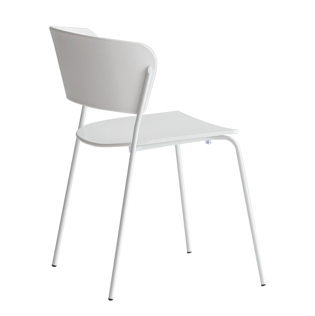 Chaises de salle à manger empilables sans accoudoirs, chaises de salle à manger d'intérieur avec pieds en métal