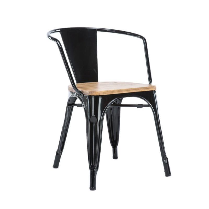 Industrial Style Dining Chair Metal Dining Arm Side Chairs for Kitchen (Set of 4)