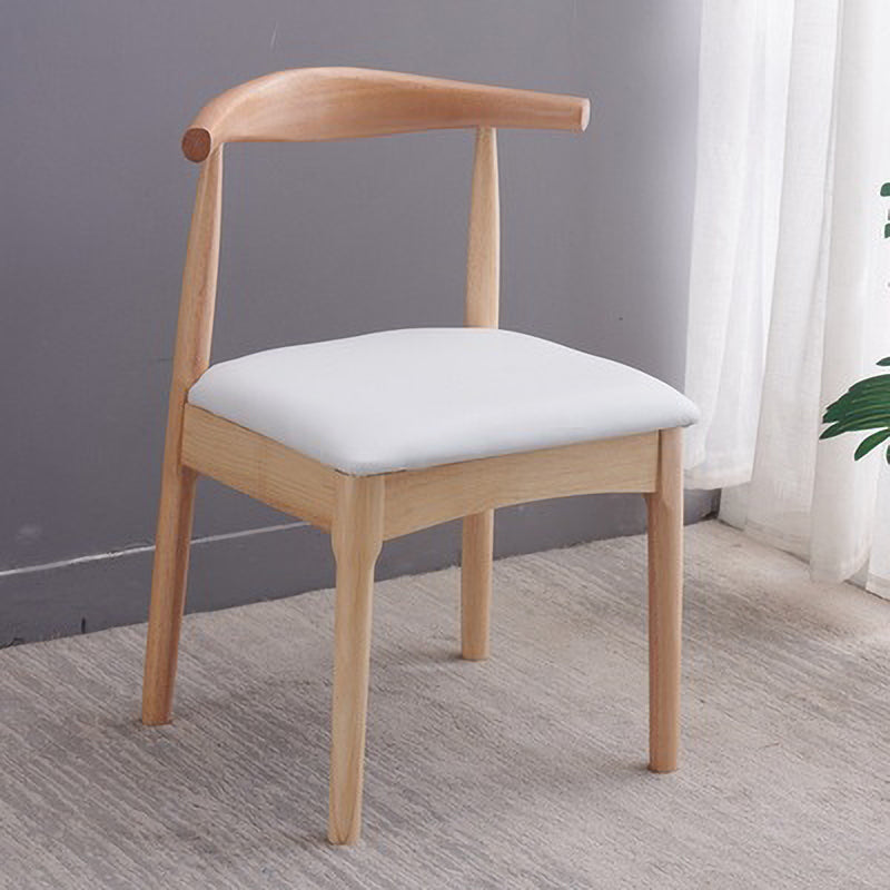 Indoor Scandinavian Side Chair Open Back Upholstered Wood Dining Room Chair