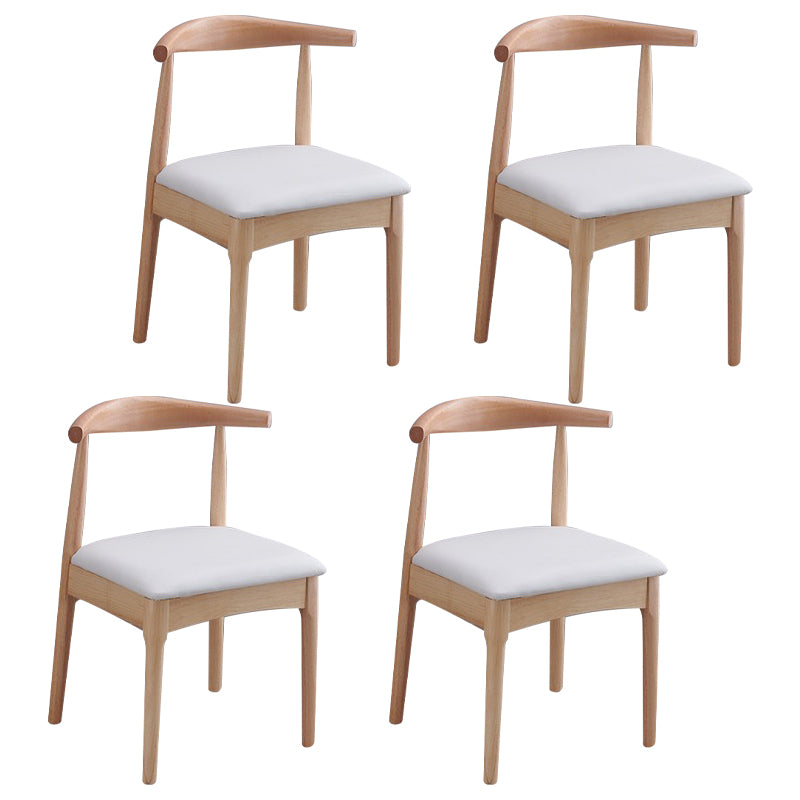 Sedia laterale scandinava interna aperta posteriore imbottita sedia sala da pranzo in legno