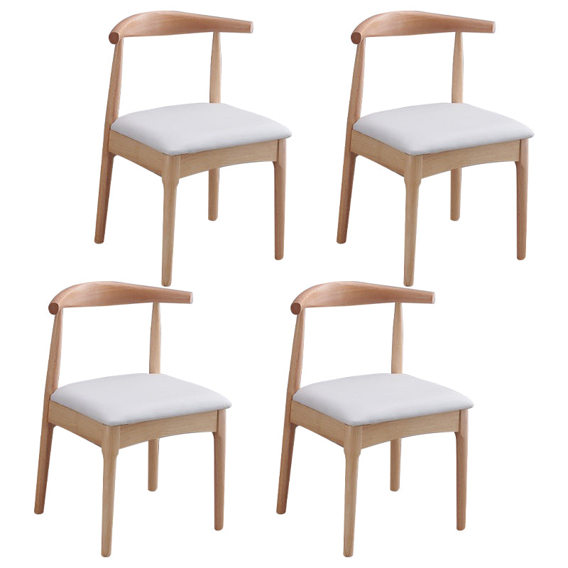 Indoor Scandinavian Side Chair Open Back Upholstered Wood Dining Room Chair