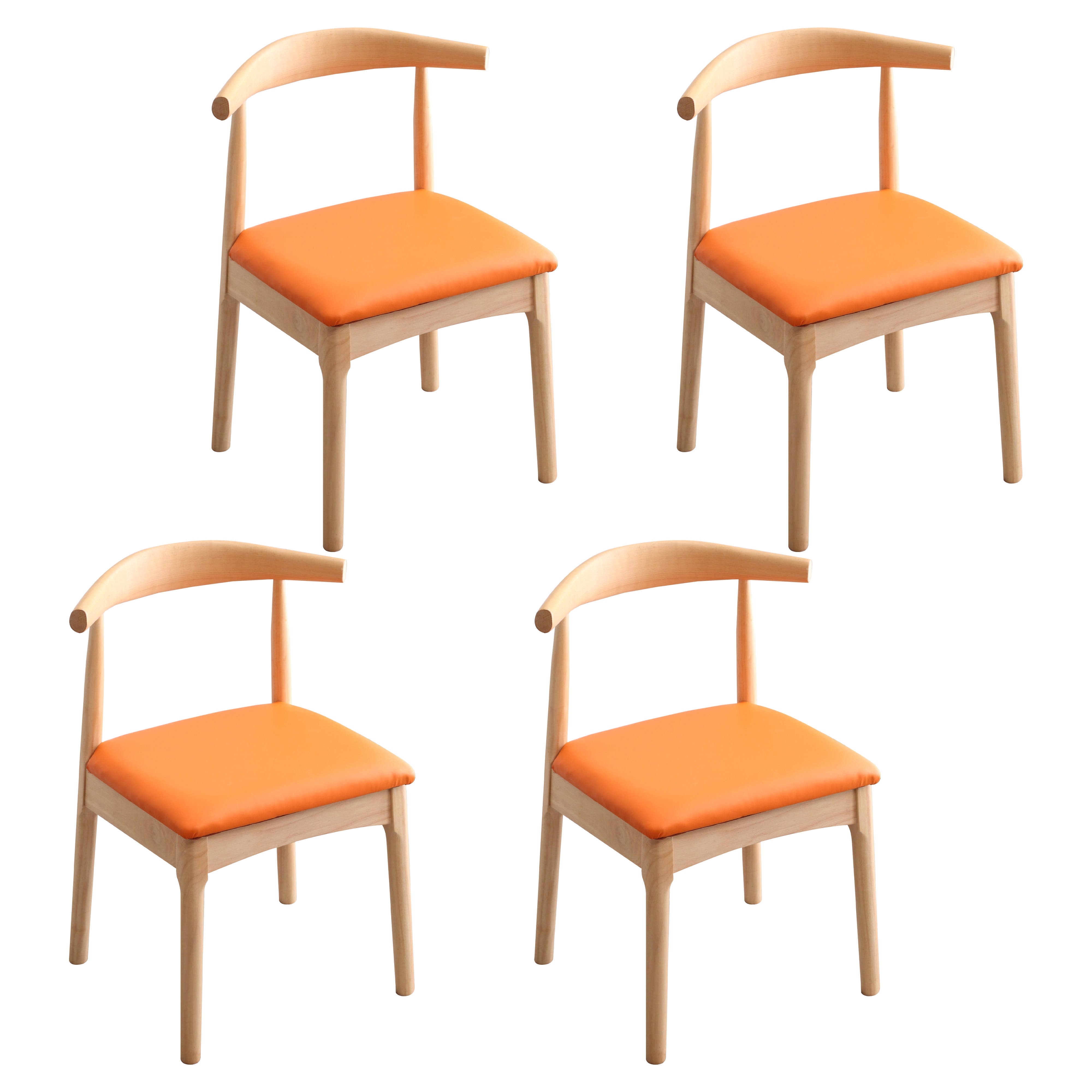 Innenskandinavische Seitenstuhl offener gepolsterten Holz Speisesaal Stuhl offen