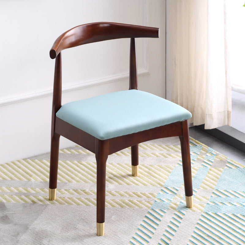 Indoor Scandinavian Side Chair Open Back Upholstered Wood Dining Room Chair