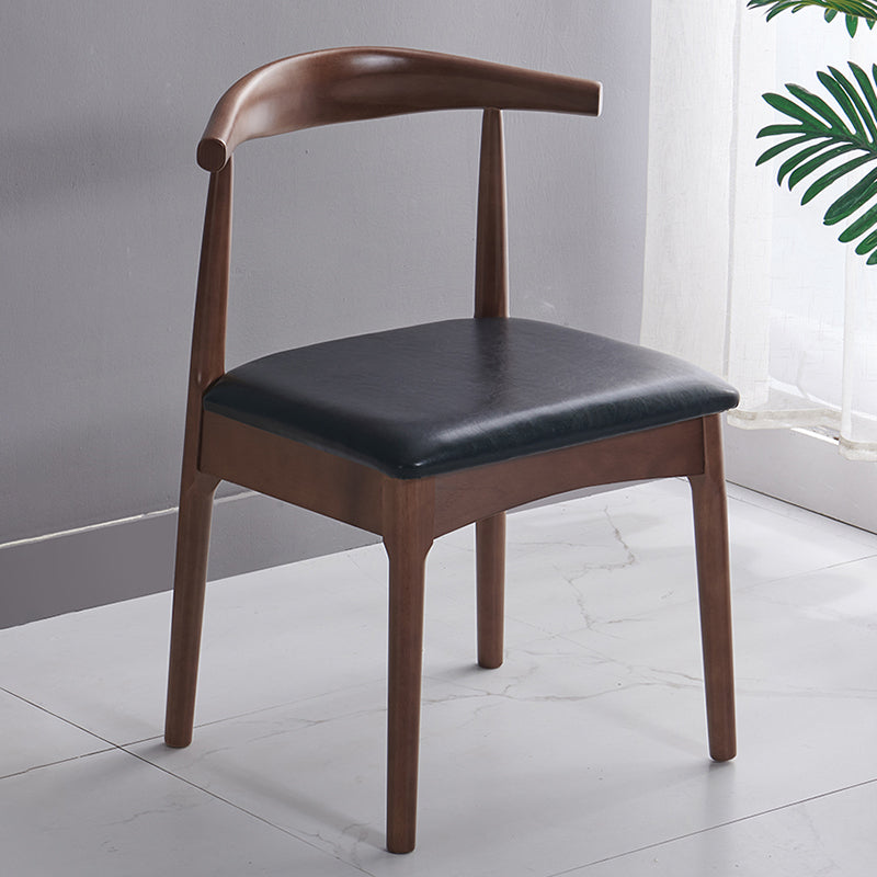 Indoor Scandinavian Side Chair Open Back Upholstered Wood Dining Room Chair