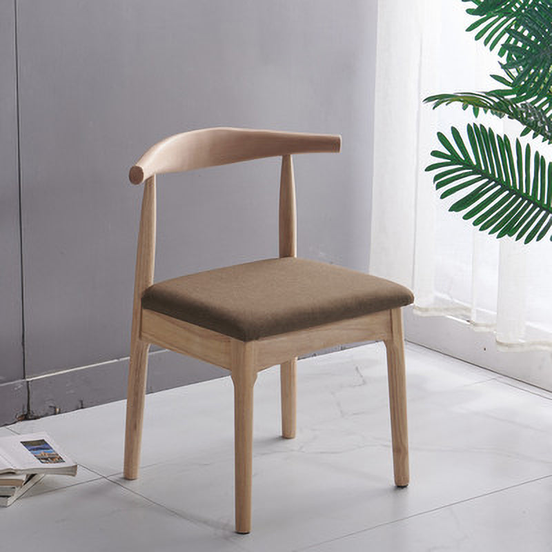 Indoor Scandinavian Side Chair Open Back Upholstered Wood Dining Room Chair