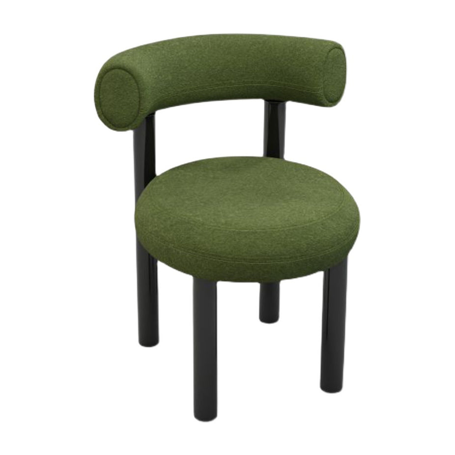 Chaises de salle à manger sans bras tapissées contemporaines, chaises latérales de salle à manger à dossier ouvert pour la maison