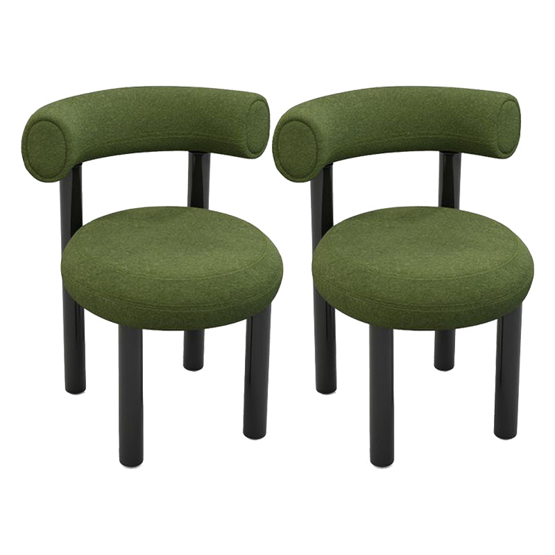 Chaises de salle à manger sans bras tapissées contemporaines, chaises latérales de salle à manger à dossier ouvert pour la maison