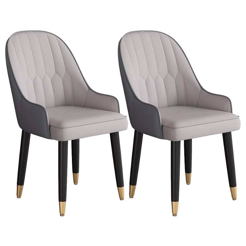 Chaises de salle à manger en métal de style Glam (Ensemble de 2)