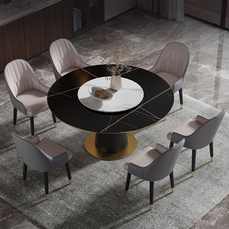 Chaises de salle à manger en métal de style Glam (Ensemble de 2)