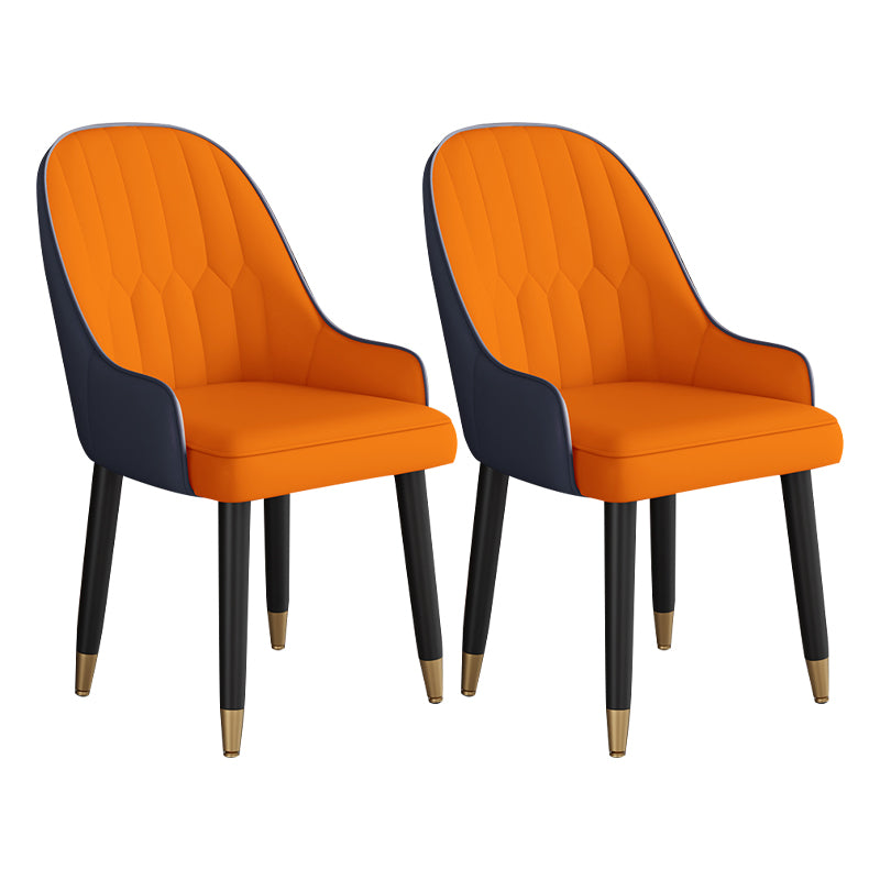 Chaises de salle à manger en métal de style Glam (Ensemble de 2)