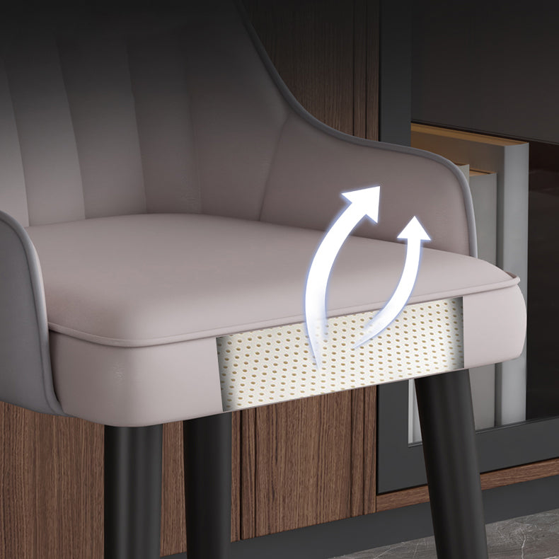 Chaises de salle à manger en métal de style Glam (Ensemble de 2)