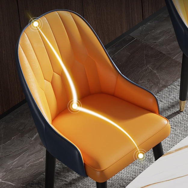 Chaises de salle à manger en métal de style Glam (Ensemble de 2)