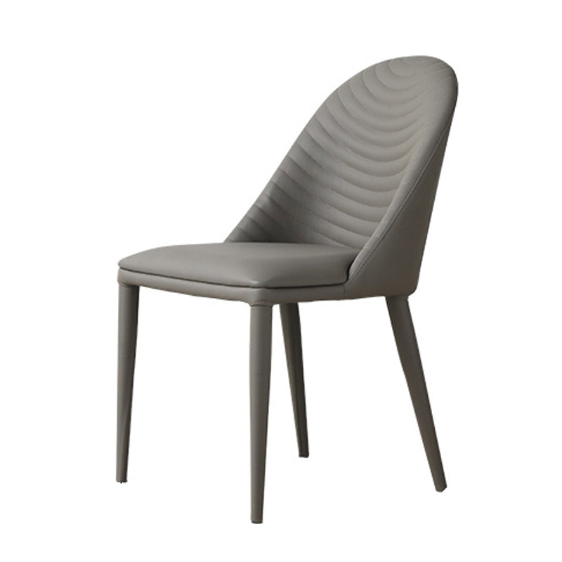 Chaise de salle à manger en métal de style contemporain Parsons, chaises d'appoint sans accoudoirs pour cuisine