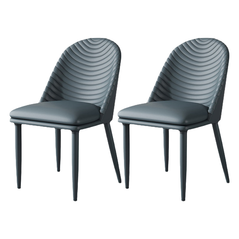 Chaise de salle à manger en métal de style contemporain Parsons, chaises d'appoint sans accoudoirs pour cuisine