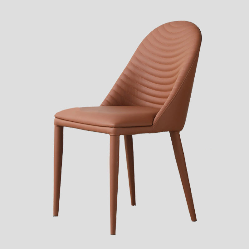 Chaise de salle à manger en métal de style contemporain Parsons, chaises d'appoint sans accoudoirs pour cuisine