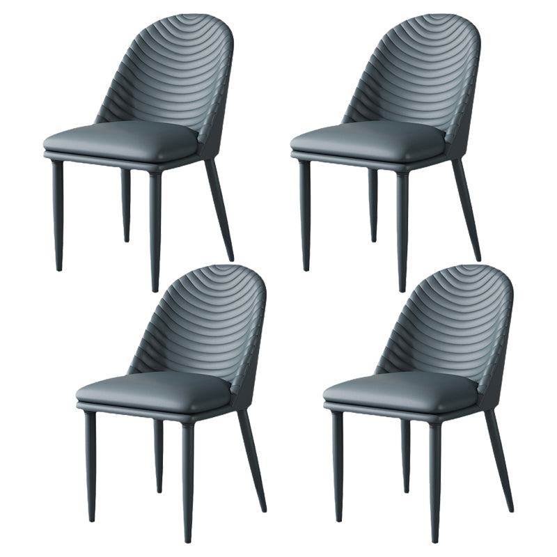 Chaise de salle à manger en métal de style contemporain Parsons, chaises d'appoint sans accoudoirs pour cuisine