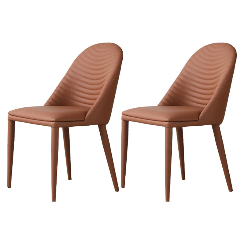 Chaise de salle à manger en métal de style contemporain Parsons, chaises d'appoint sans accoudoirs pour cuisine