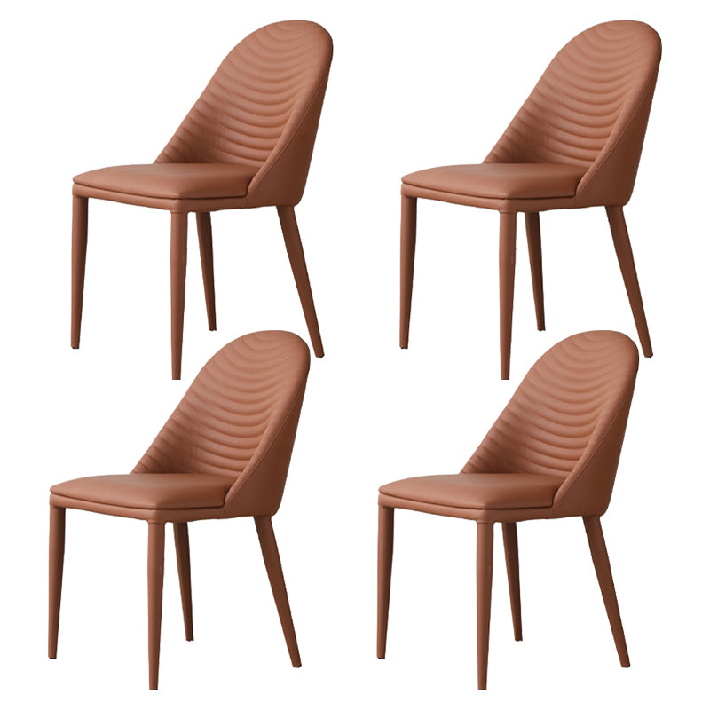 Chaise de salle à manger en métal de style contemporain Parsons, chaises d'appoint sans accoudoirs pour cuisine