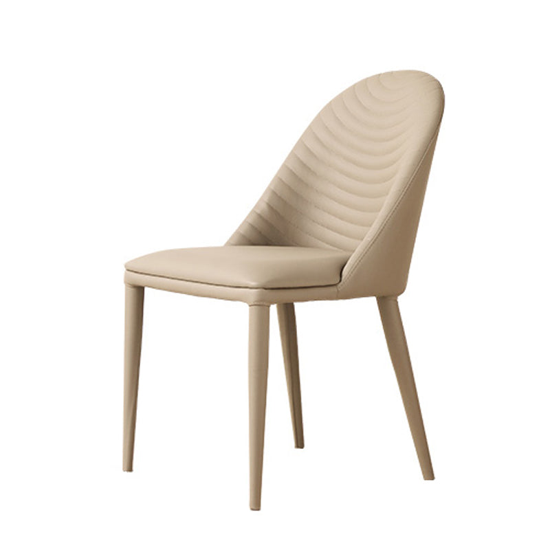 Chaise de salle à manger en métal de style contemporain Parsons, chaises d'appoint sans accoudoirs pour cuisine