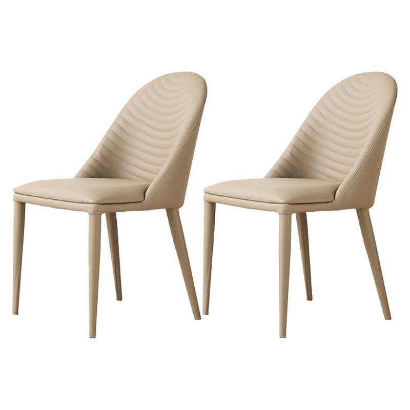 Chaise de salle à manger en métal de style contemporain Parsons, chaises d'appoint sans accoudoirs pour cuisine