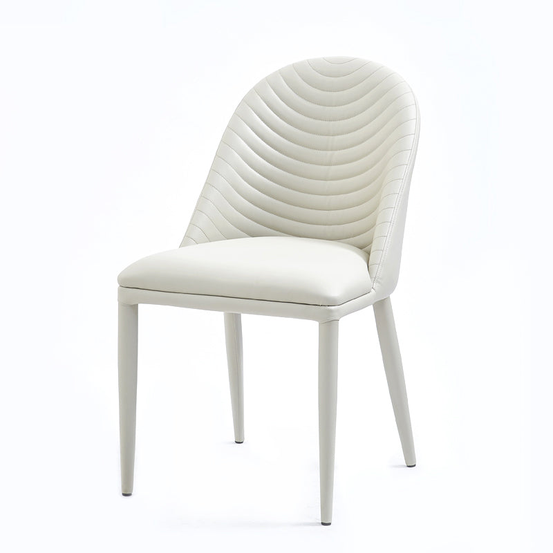 Chaise de salle à manger en métal de style contemporain Parsons, chaises d'appoint sans accoudoirs pour cuisine