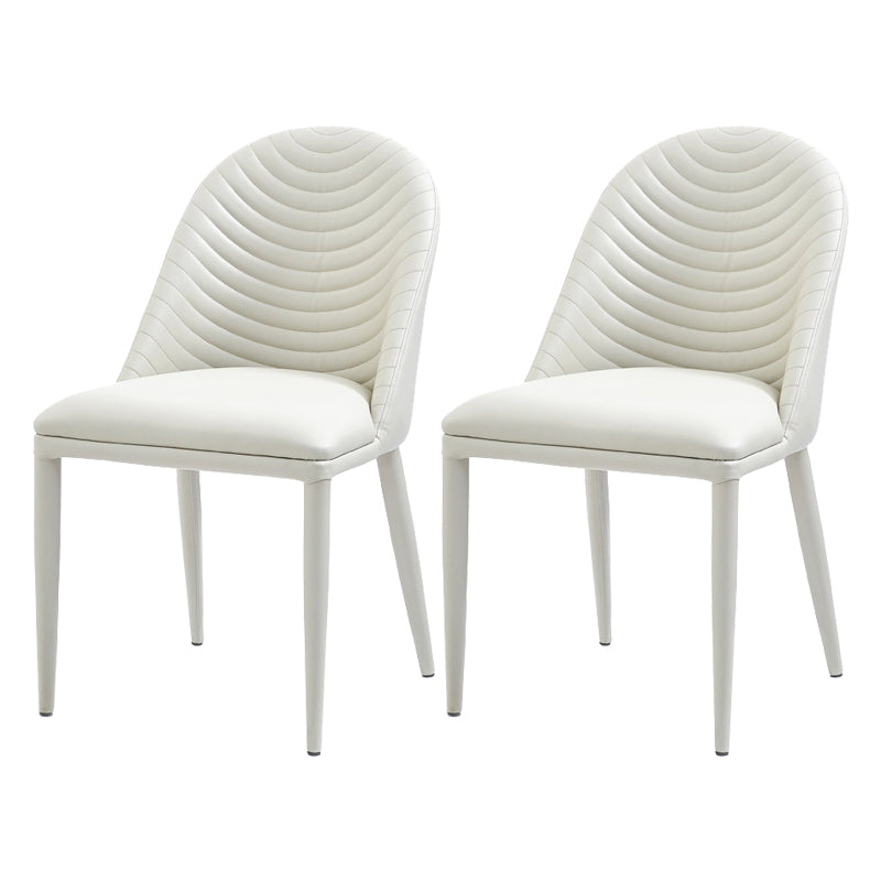 Chaise de salle à manger en métal de style contemporain Parsons, chaises d'appoint sans accoudoirs pour cuisine