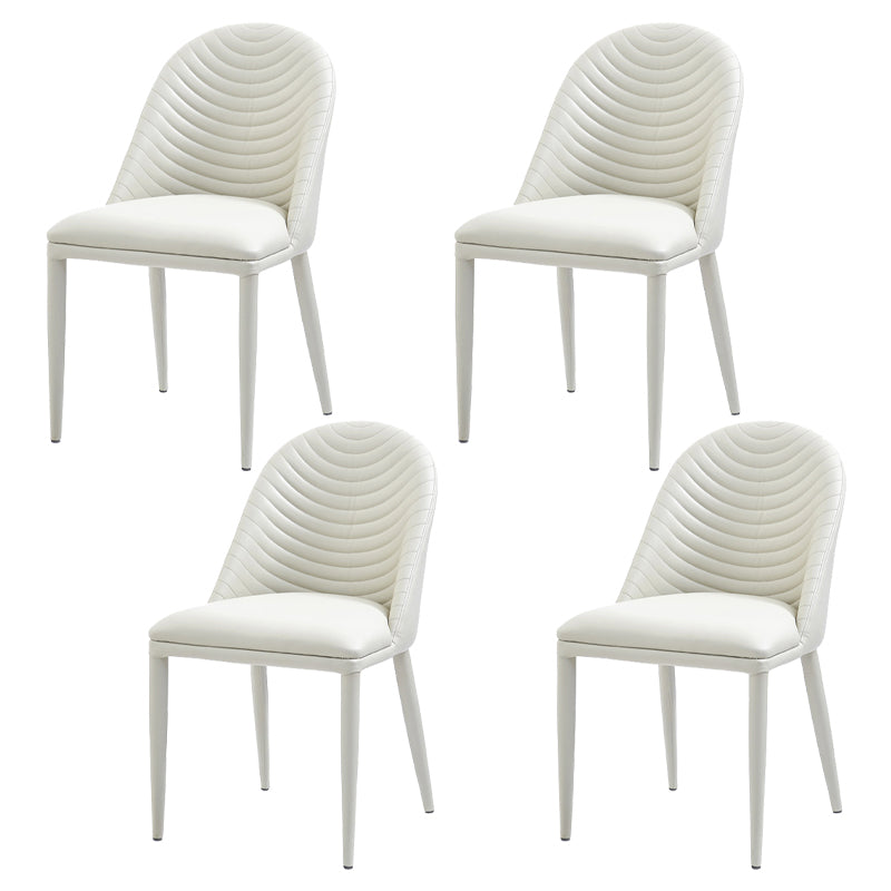 Chaise de salle à manger en métal de style contemporain Parsons, chaises d'appoint sans accoudoirs pour cuisine
