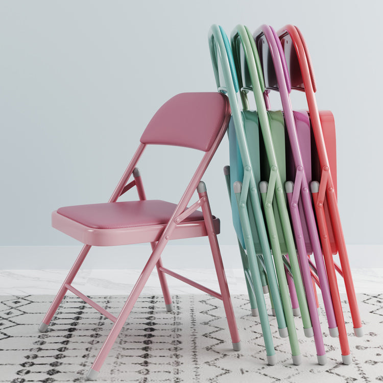 Silla lateral plegable tapizada con acabado mate, respaldo abierto contemporáneo, silla de comedor